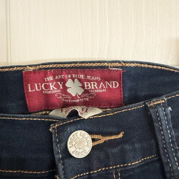 Lucky Brand Women's Deep Indigo Straight Leg Jeans - Picture 4 of 7